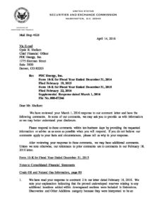 20160416 SEC Letter to PDC | DeGolyer & MacNaughton | World Wide ...